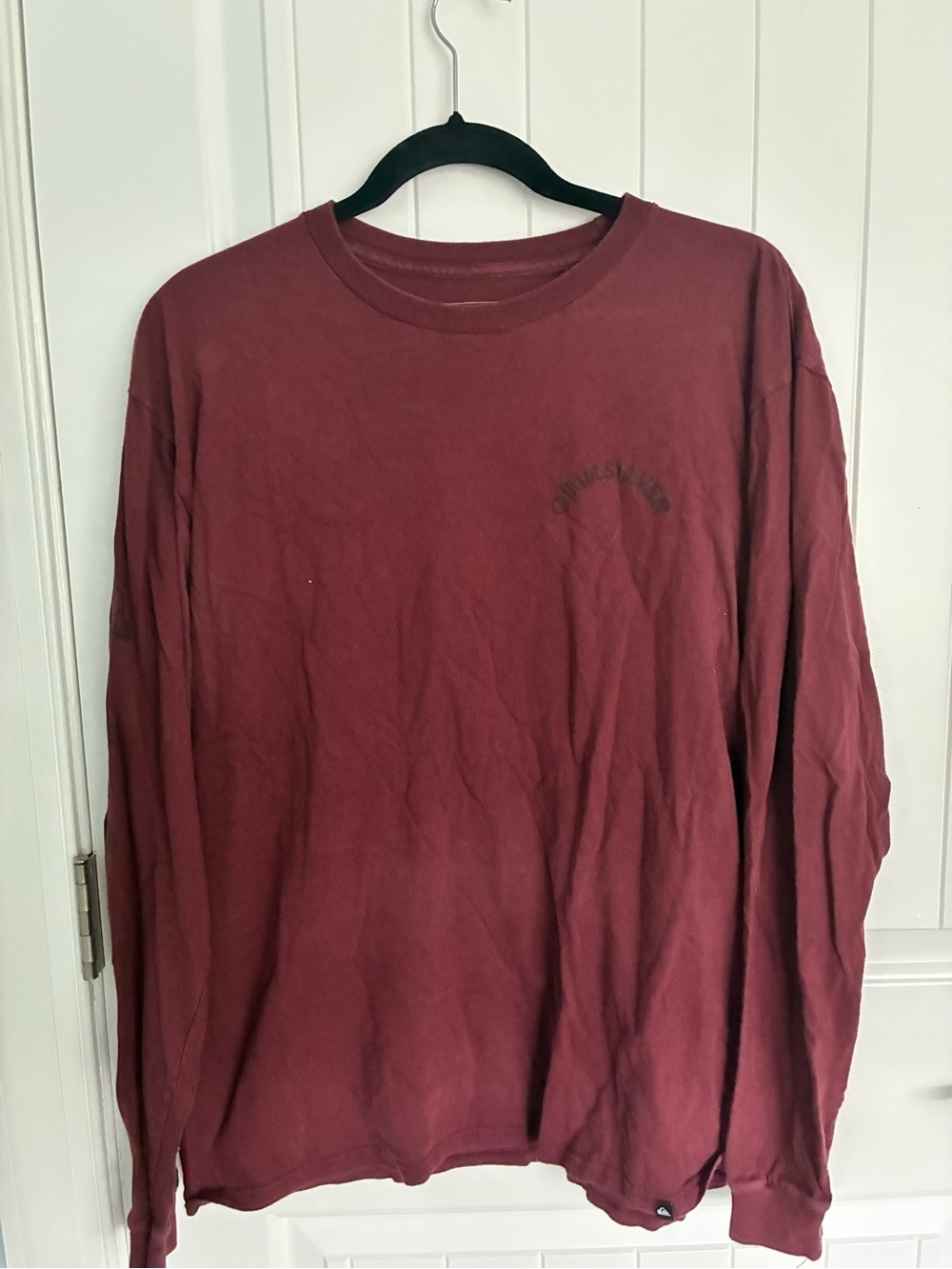 Quiksilver Long Sleeve Crewneck Shirt - Burgundy